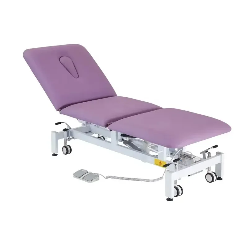 Hospital Adjustable 3 Section Hi-Low Electric Osteopathic Examination Bed Therapy Table