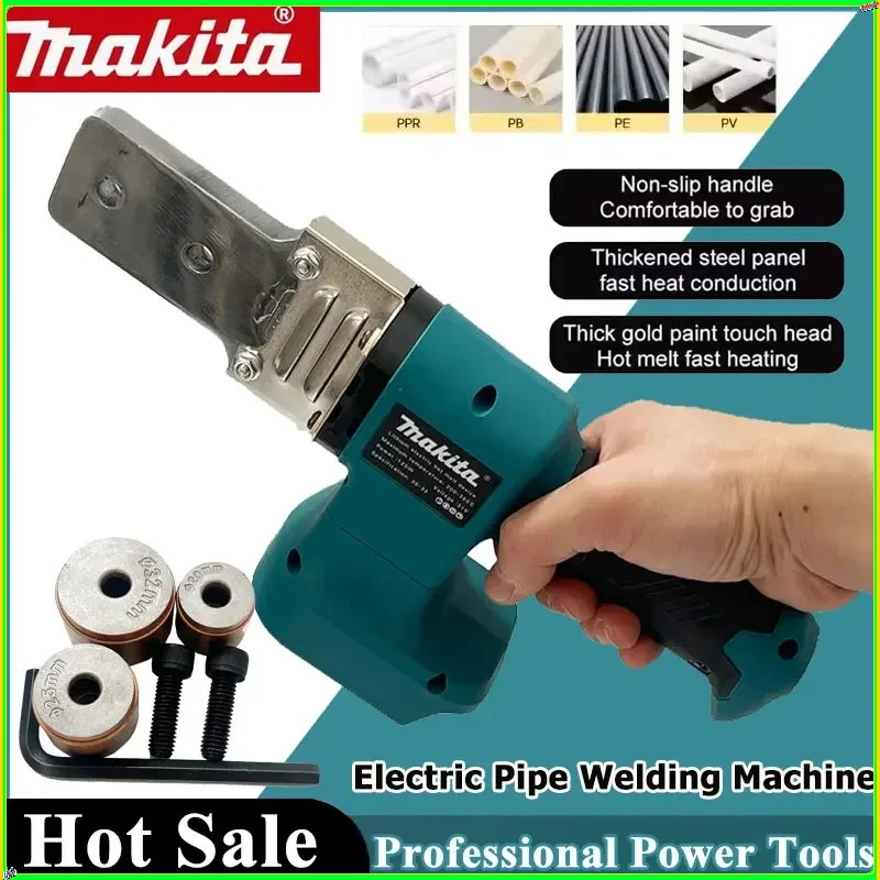 

Makita Electric Pipe Welding Machine Cordless Fuser PPR PE Soldering Iron Plastic Tube PP Heating Hot Melt For Makita Battery