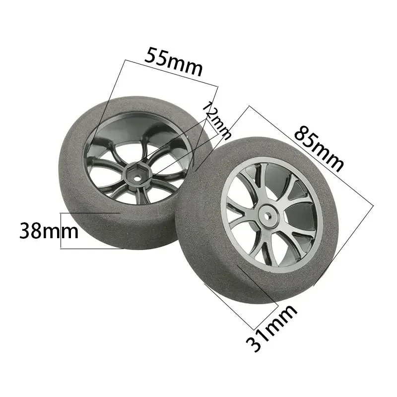 Wltoys 144001 124017 124016 144010 rc car on road foam tires 85mm  Sponge tire upgrade accessories parts