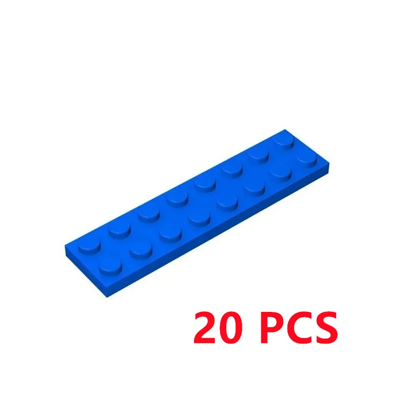 20Pcs/lot Buildings Blocks 3034 Plate 2 x 8 Bricks DIY Assmble Collections Bulk Modular GBC Toy For High-Tech MOC Set