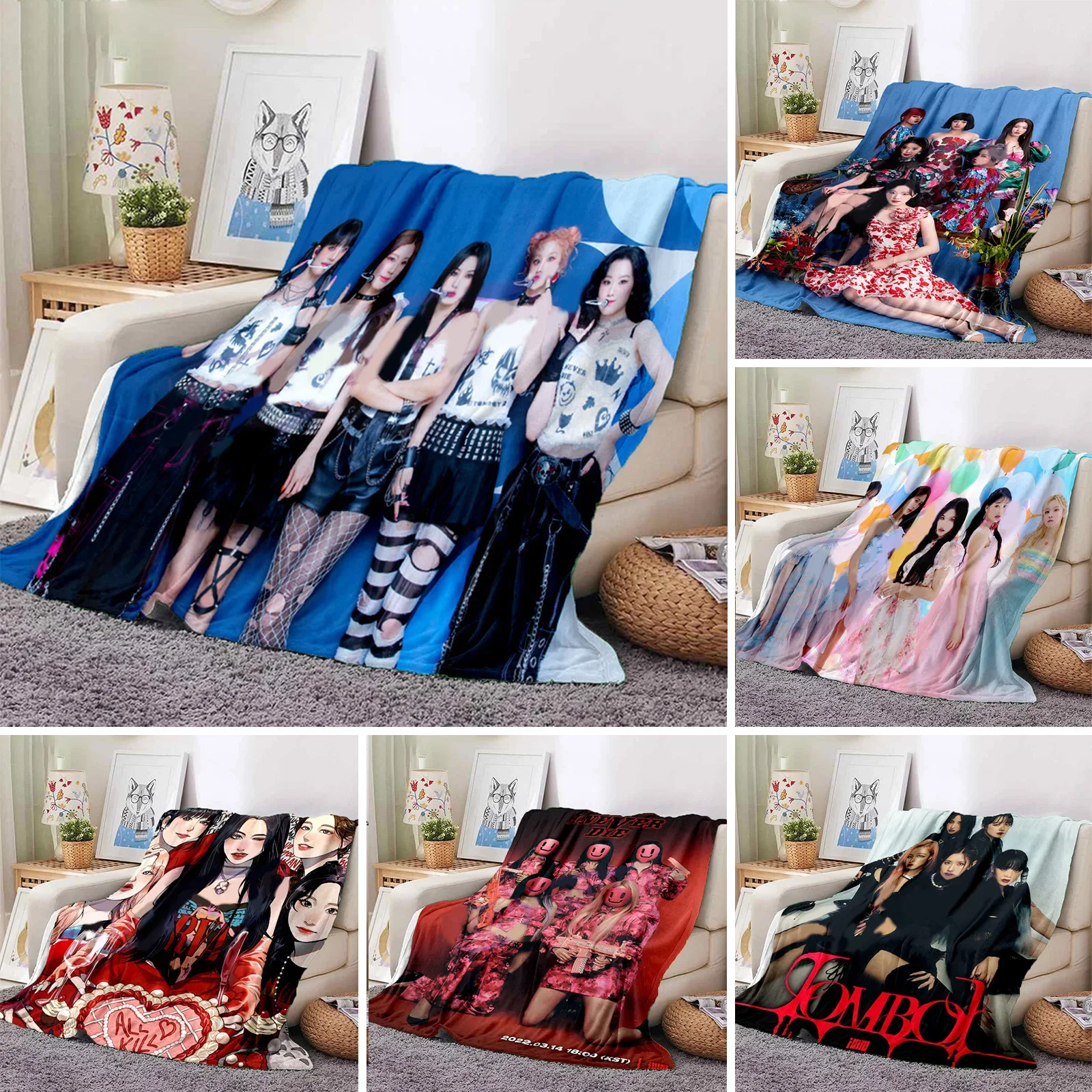 

Фланелевое Одеяло для девочек Kpop Group (G)