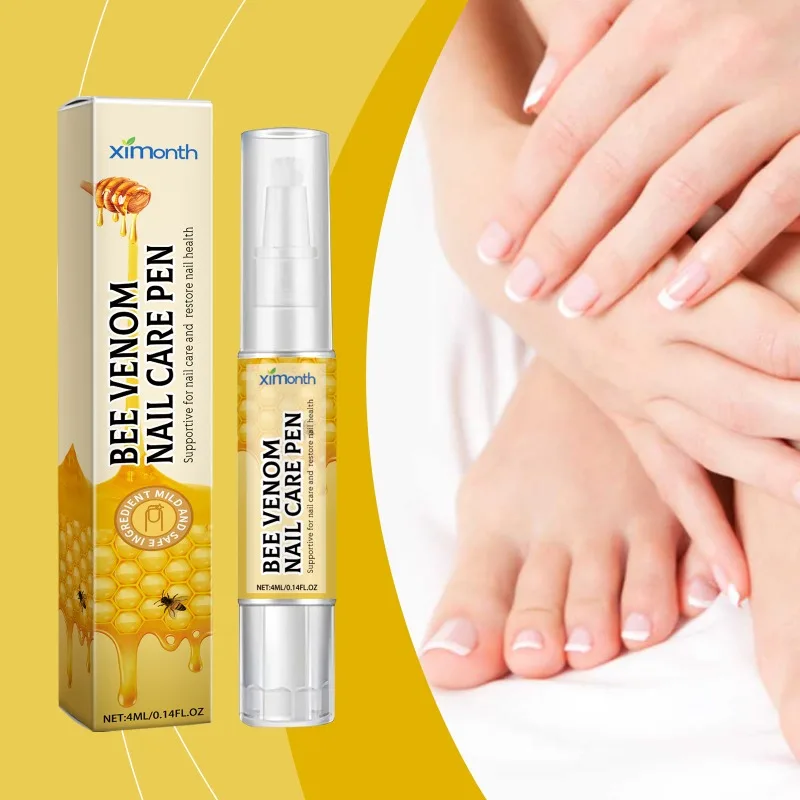 Bee Venom Nail Onychomycosis Care Pen Restoring Healthy Strong Nails Barb Repair Brightening Thickening Rotten Nails Care 4ml