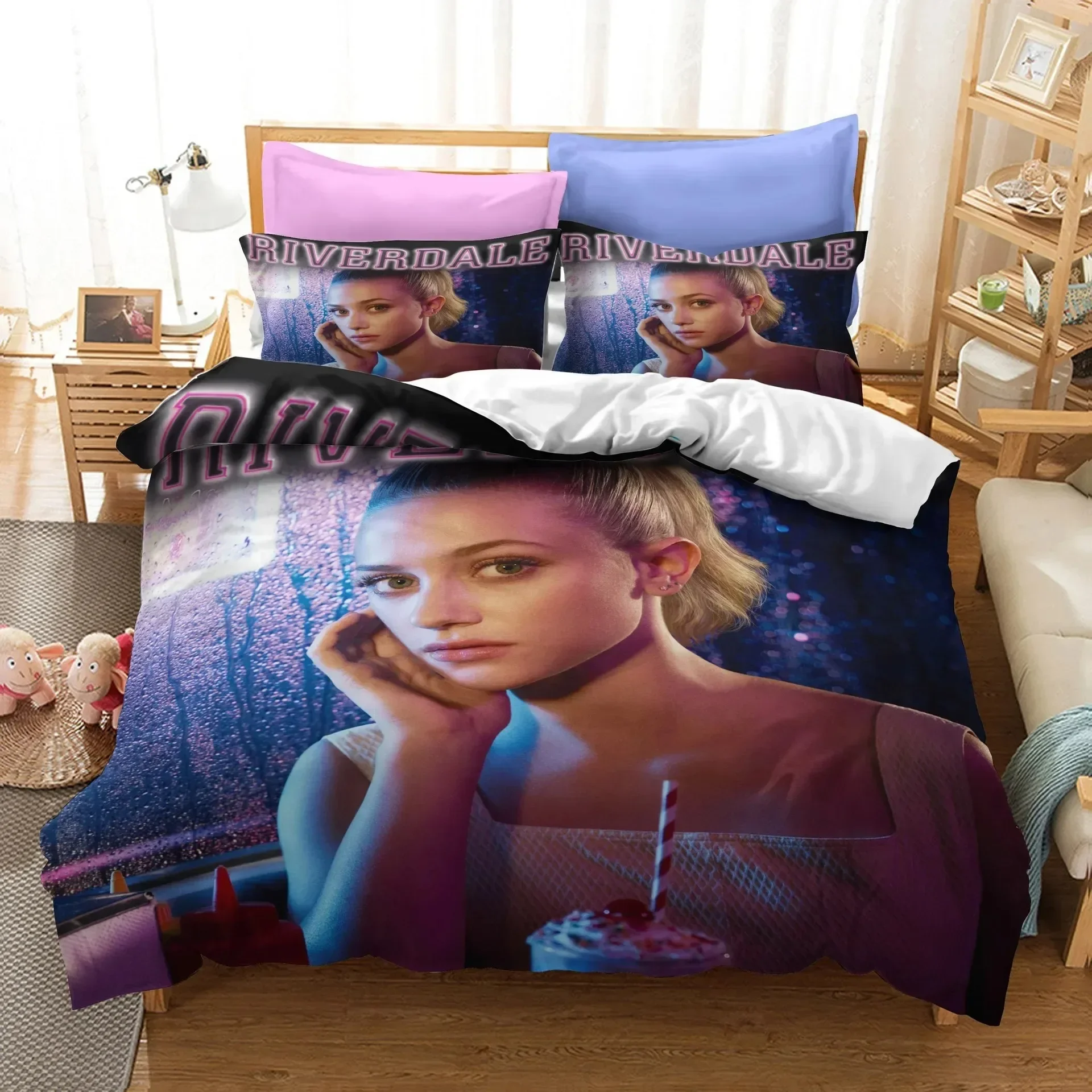 3D Printed Tv Riverdale Bedding Set 3D Printed Suitable for Bedroom Duvet Cover Set With Pillowcases Kids Home Textile