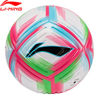 Li-Ning Unisex T4000 Soccer Ball Professional Competition Size 5 TPU+TPE Uninflated Outdoor Indoor Sport Football Balls AFQV003