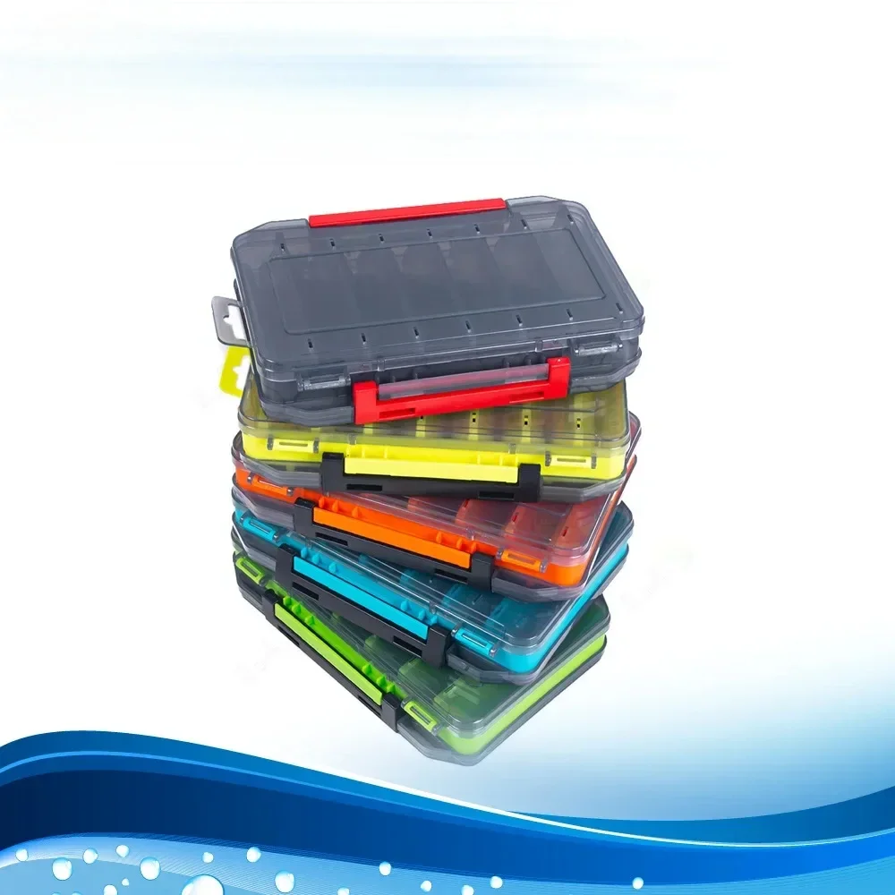 

6 colors 12 Compartments Fishing Tackle Box FishingAccessories Lure Hook Storage Case DoubleSided Fishing Tool Organizer Boxes