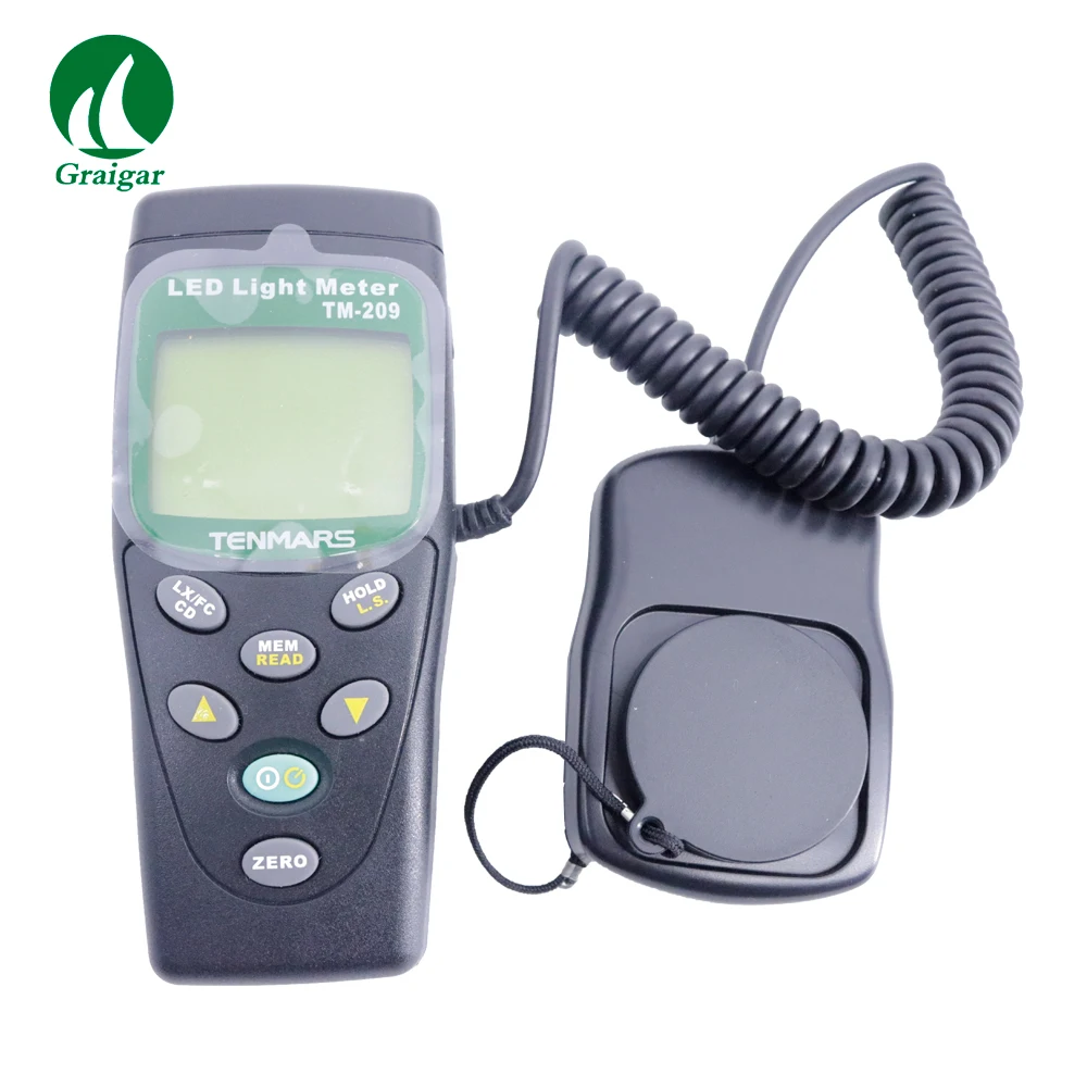 TENMARS TM-209 Digital LED Lightness Tester 400,000 Lux Meter LUX/FC Tester