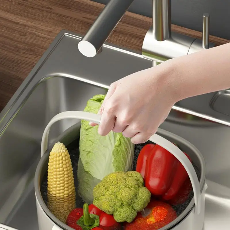 Fruit And Vegetable Purifier High Capacity Drain Grocery Basket Portable Fruit And Vegetable Cleansing Machine For Fruit Rice