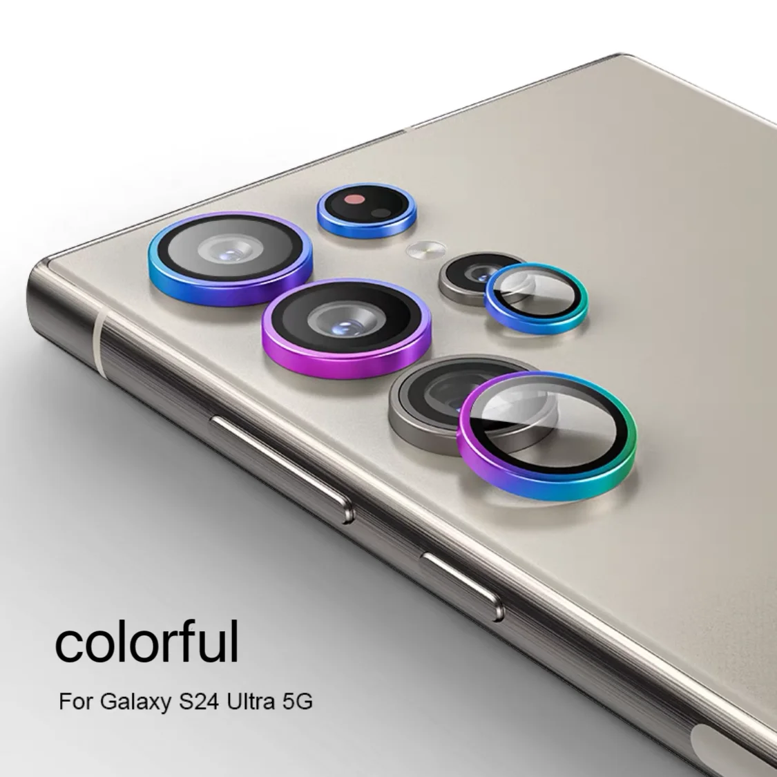 Metal Camera Lens Protector For Samsung Galaxy S24 25 Ultra S24 Plus S24 Tempered Glass Full Coverage Anti-scratch Lens Film