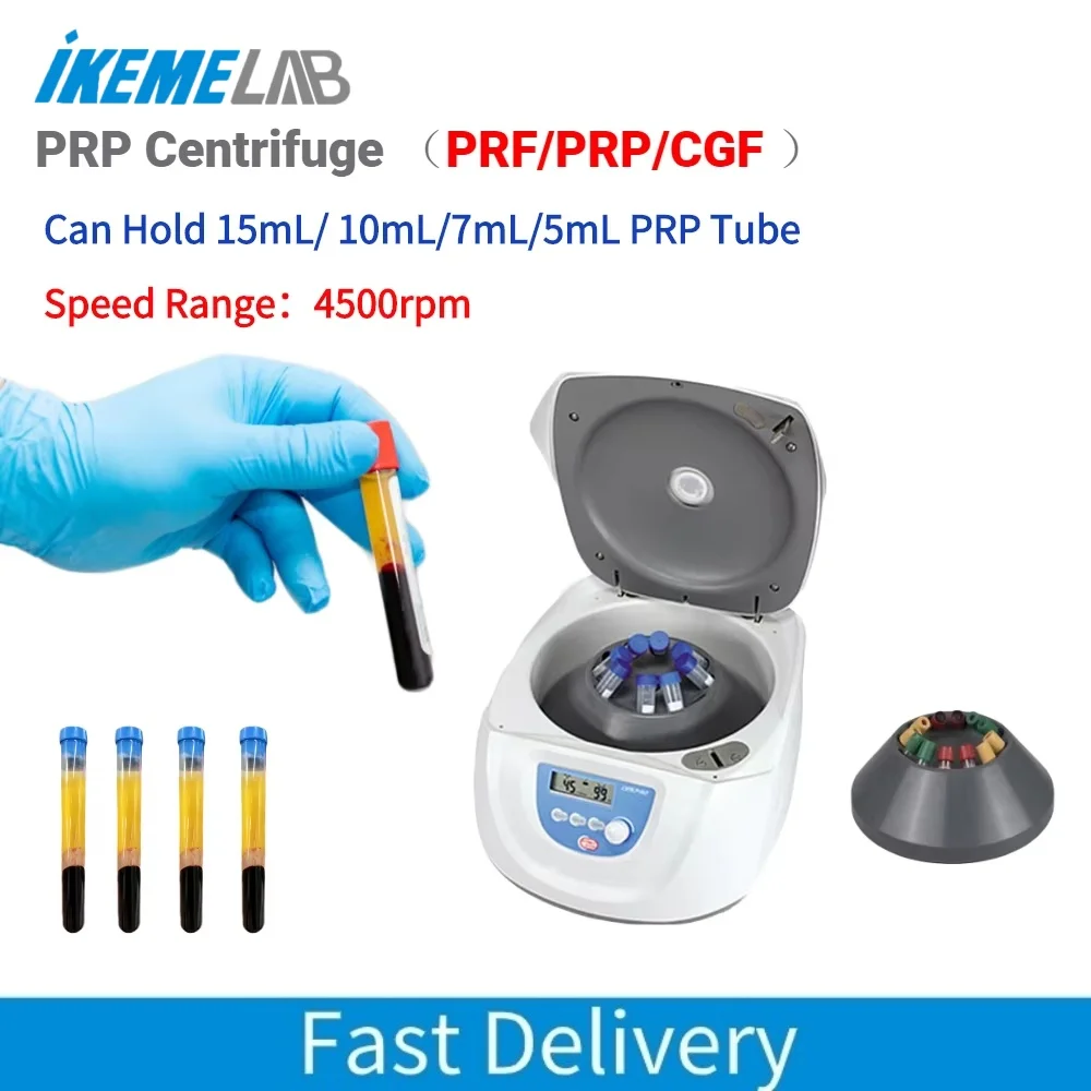 

Hot IKEME PRP PRF CGF Centrifuge Machine Beauty Centrifuge 4500rpm Plasma Centrifuge 5ml 10ml 15ml Centrifuge Tube