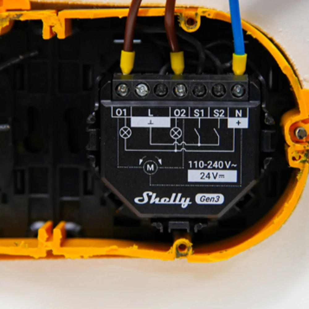 Shelly 2PM Gen3 2 Channels Wi-Fi Operated Smart Switch Cover roller Control 16 А total current automate Adjust Position Roller