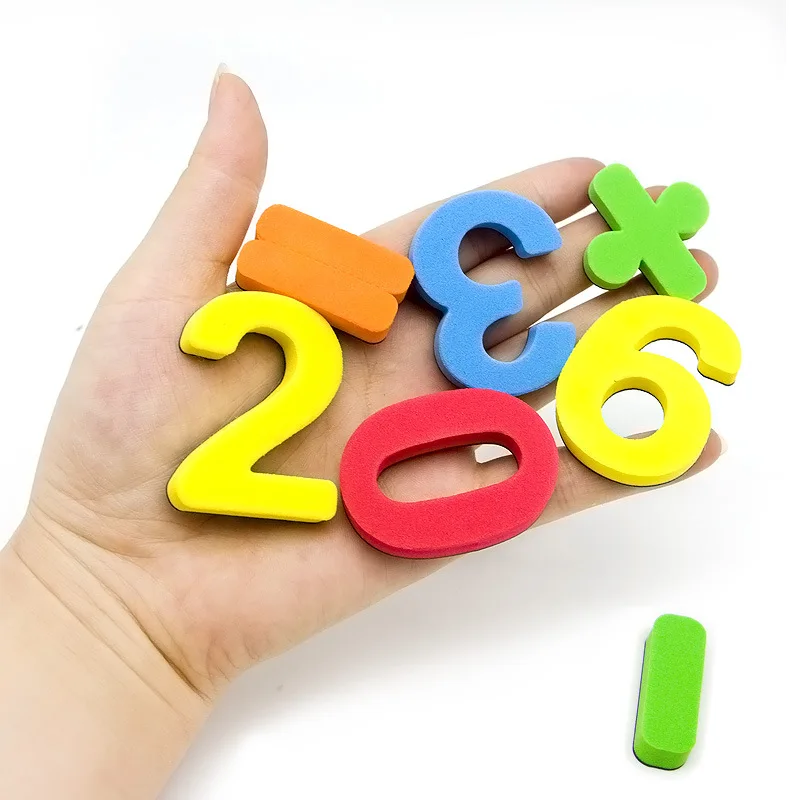 Letras magnéticas números alfabeto ABC 123 imanes de nevera plástico educativo preescolar juguete de aprendizaje conjunto mayúsculas matemáticas minúsculas