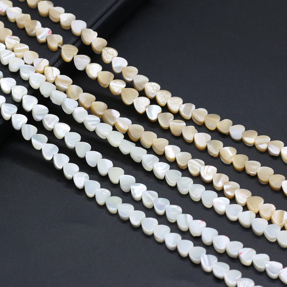 Natural fritillary beaded exquisite heart shape shell loose beads for jewelry making DIY necklace bracelet earrings accessories