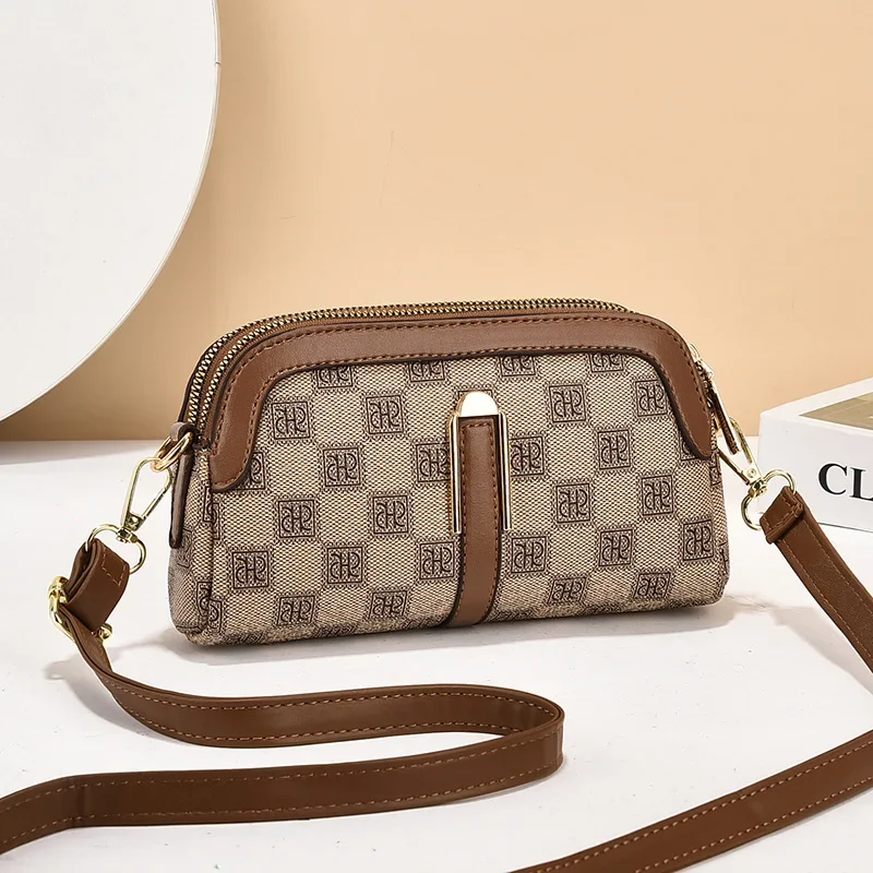 

2025 New Luxury Designer Womens Crossbody Bag High Quality Soft Leather Shoulder Phone Bag for Ladies Shopper Small Square Bag