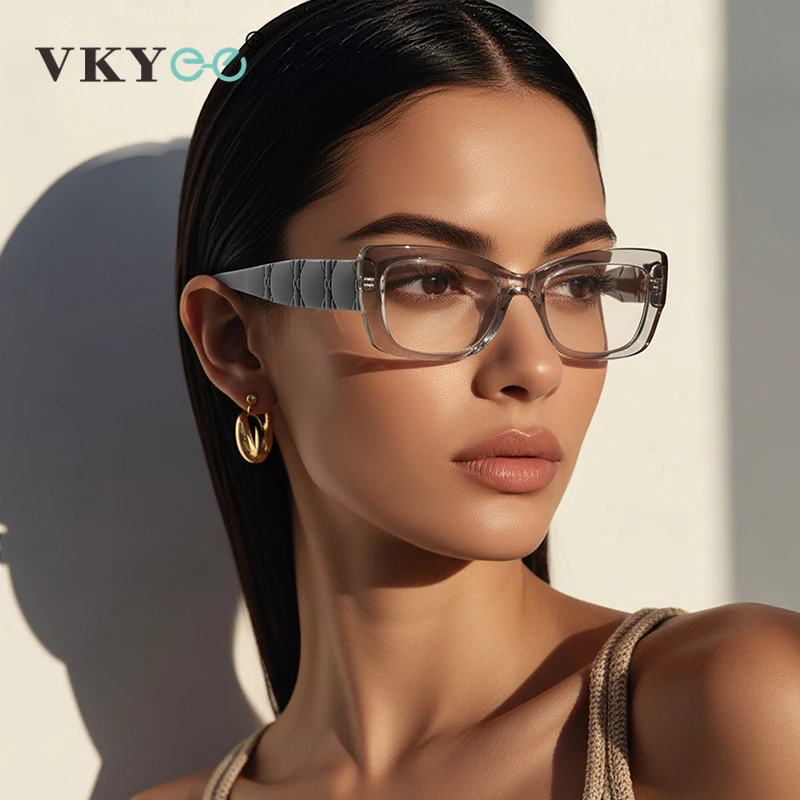 VICKY, gafas de lectura con luz azul para mujer, diseño Simple, montura grande de mariposa personalizada, prescripción personalizable 2254