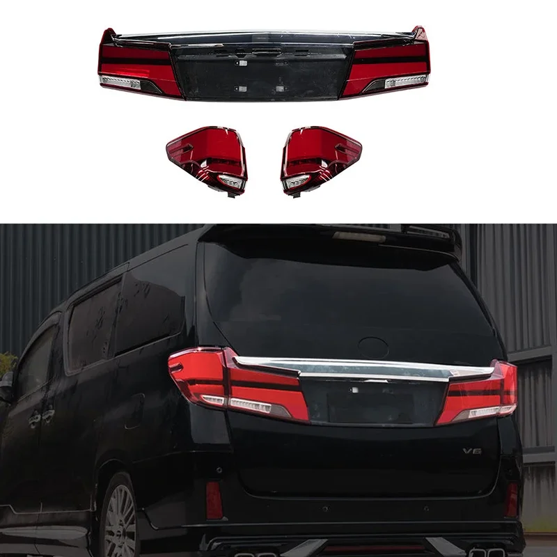 2008-2014 for Vellfire Anh20 Model Accessories Red ABS Taillight Parts for 20 30 Series Rear Lamps New Tail Lights