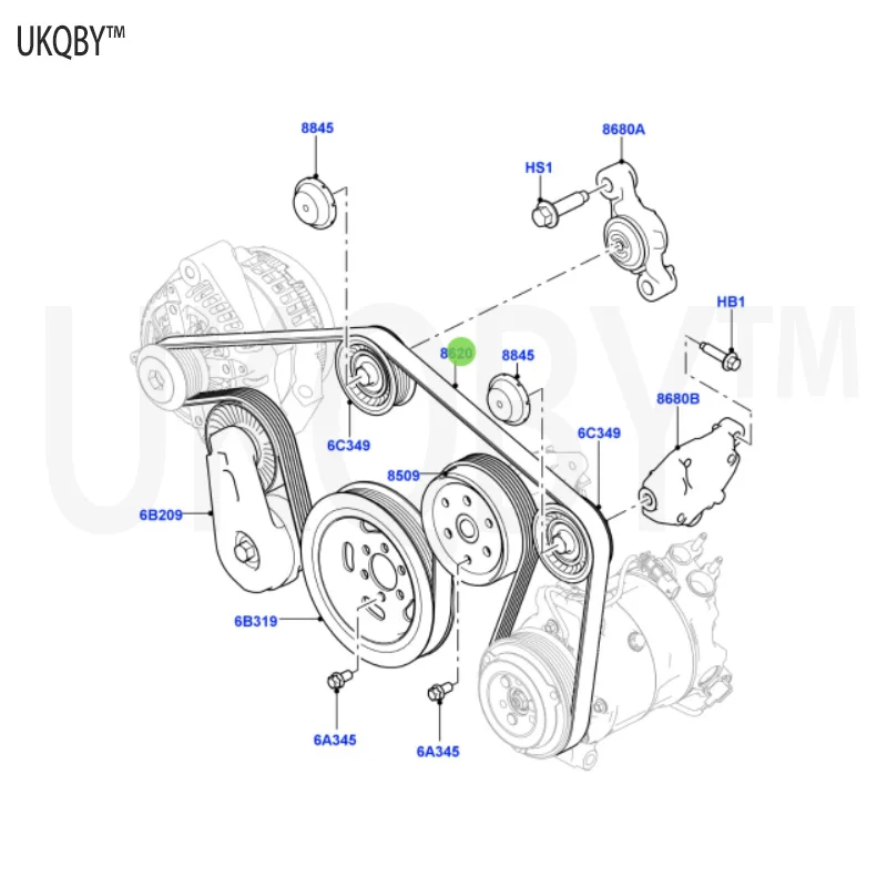 La nd Ro ve r Sp or t Ra ng e Ro ve r 2014 LR062006 Belt LR035502 LR062006 LR035542 LR035543 LR051263