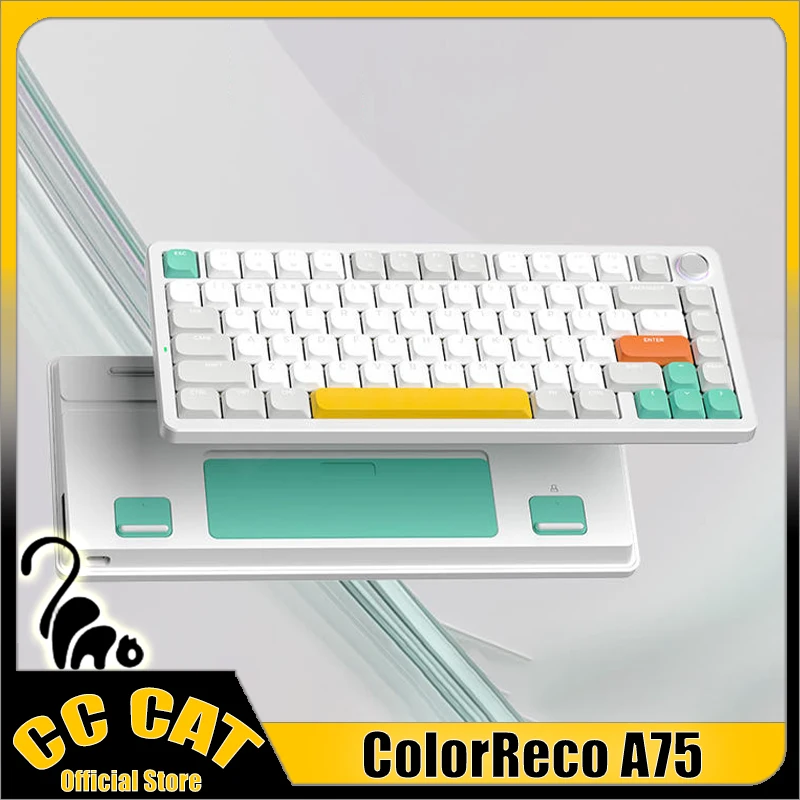 

ColorReco A75 Mechanical Keyboard 81Key USB/2.4G/Bluetooth Wireless Keyboard 3mode With Knob Hot Swap Custom Gamer Keyboard Gift