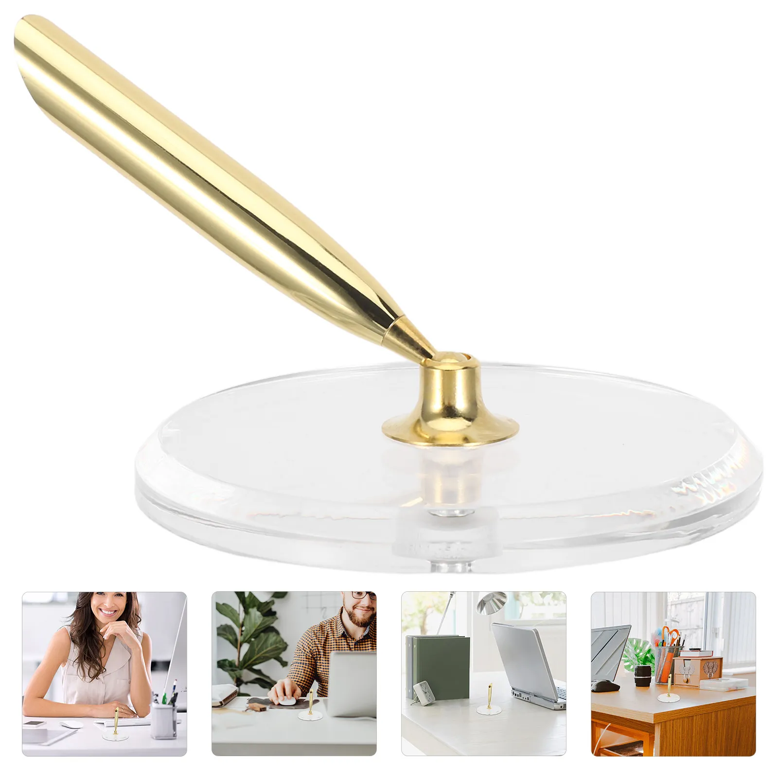 

Acrylic Pen Display Holder Minimalist Fountain Pen Nib Single Hole Stand Desk Organizer Rack Home Office Signing Stationery