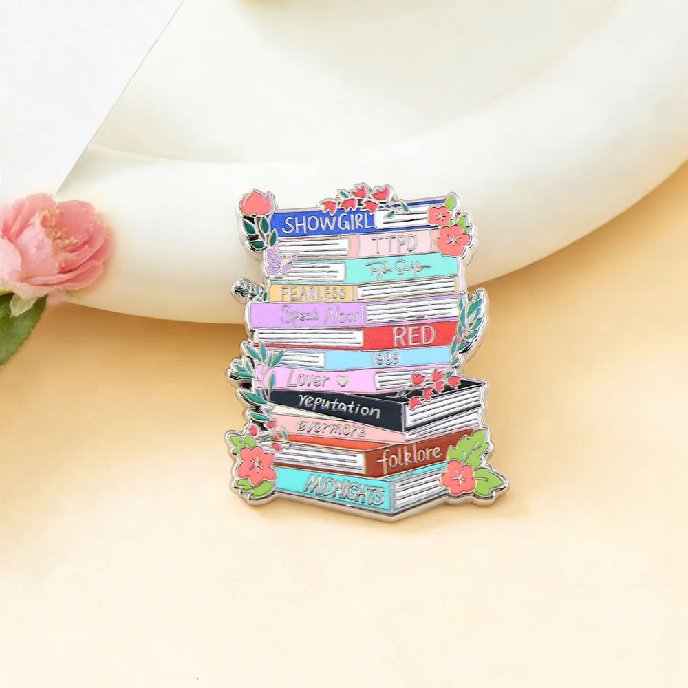Era Tour Music Album Theme Brooches Floral and Book Pins Clothing Backpacks Accessories Fan and Music Lover Gifts