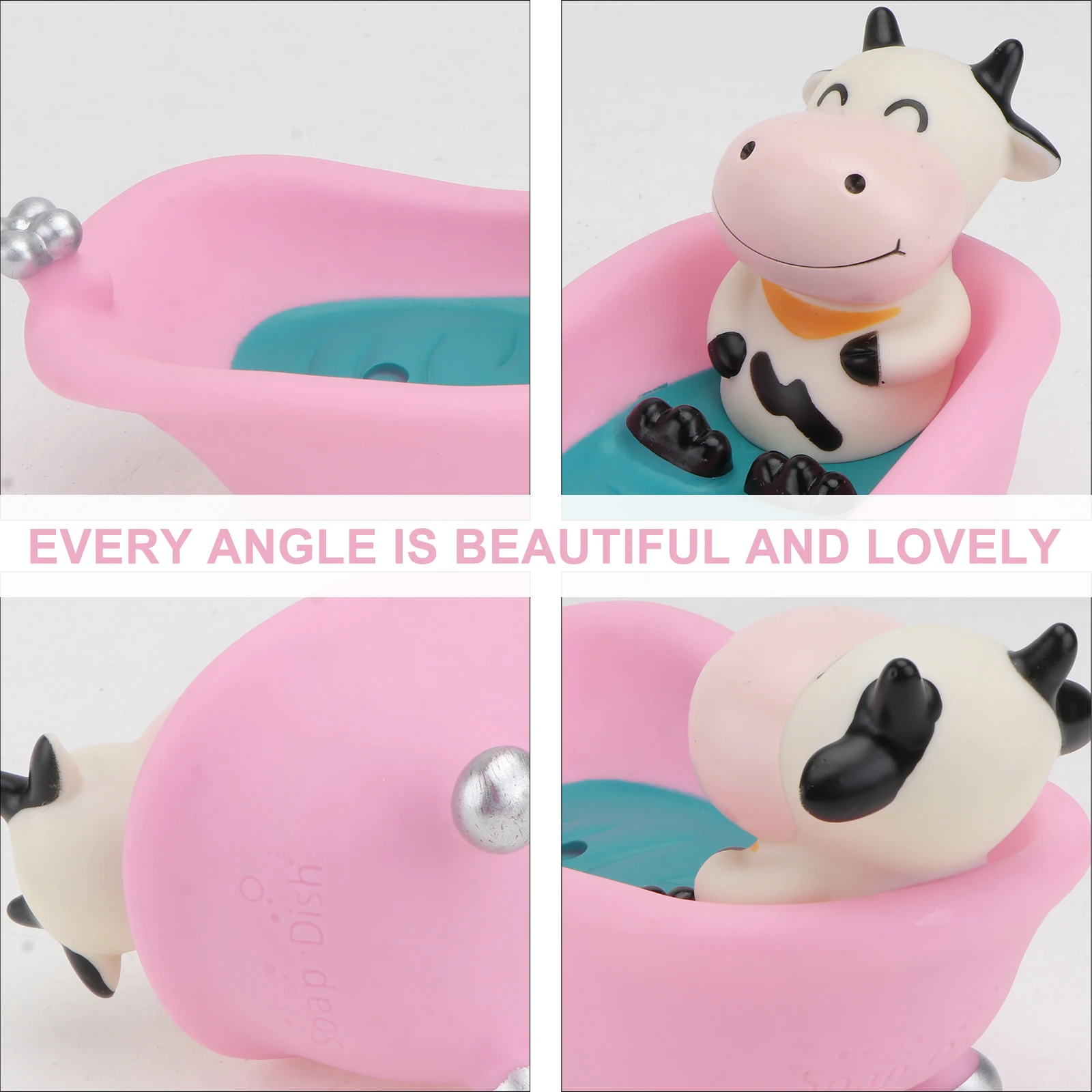 

Cartoon Bathtub Soap Box Decorative Holder Container Bathroom Case Dish Drain TRAVEL