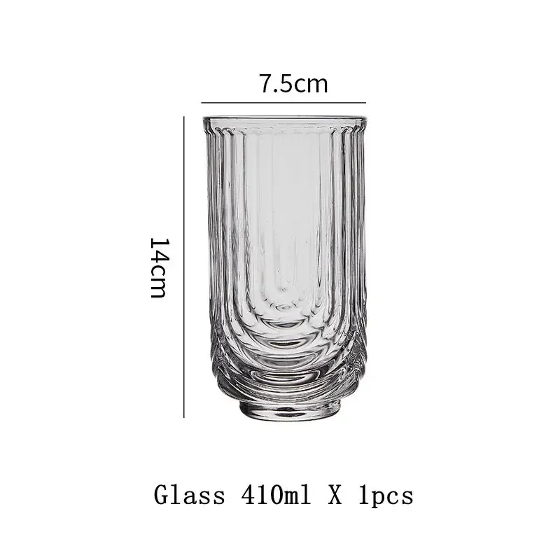 Nischen glas American Ice Latte Kaffeetasse, Handgemachte, kleine U-Saft becher, Wasser becher, Getränke becher, einfacher neuer Stil, Kawaii Wave