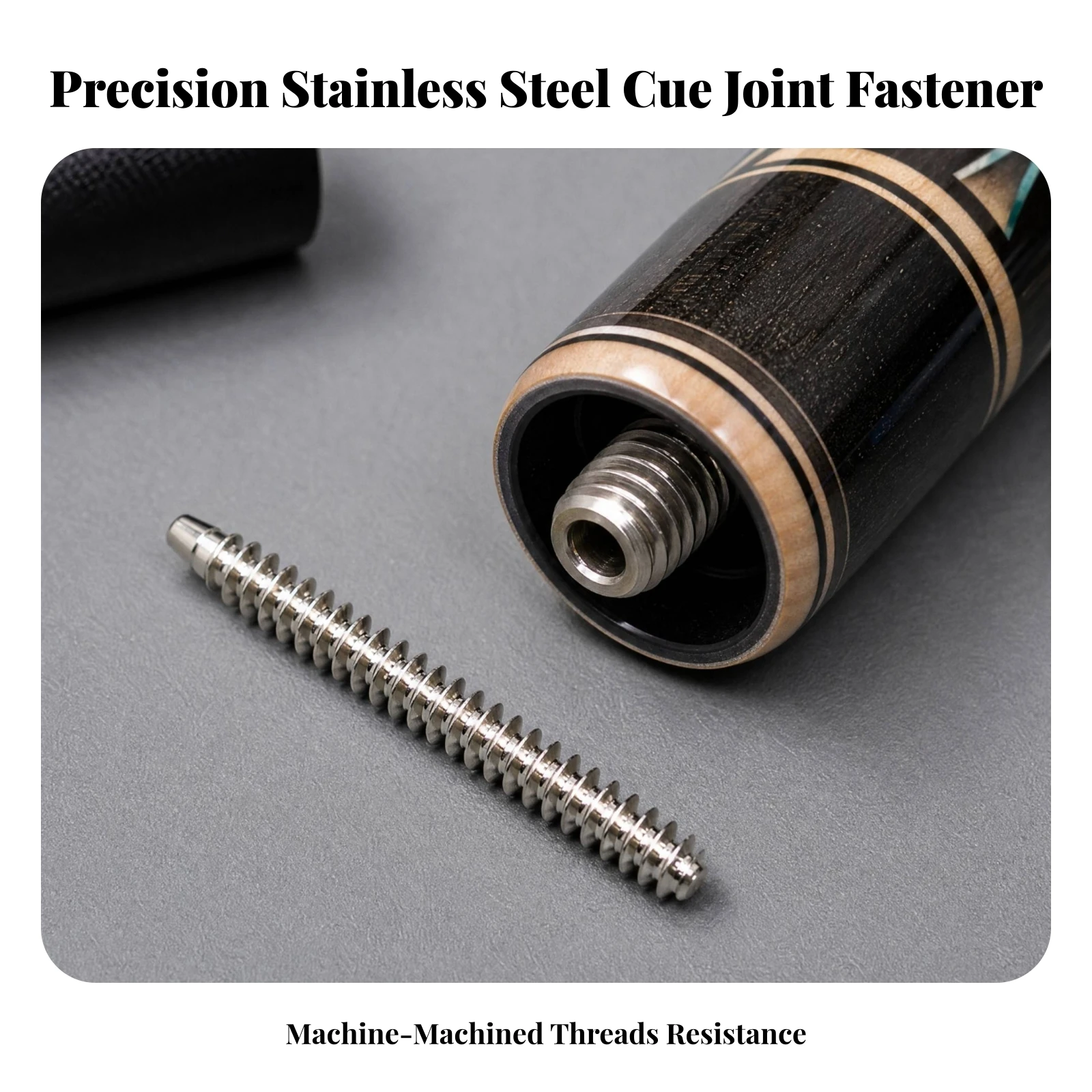 Pool Cue Joint Screw Precision-Cut Threads Stainless Steel Billiard Cue Joint Screw Billiards Accessory Easy Installation