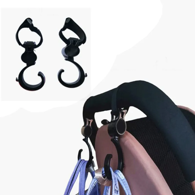 

2pcs/Set Baby Hanger Bag Stroller Hooks Pram Rotate 360° Cart Hook Kids Toddler Stroller Accessories