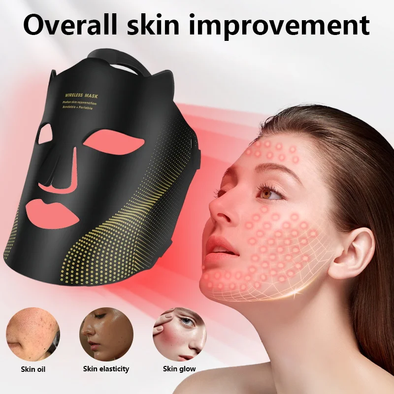 4 Colors LED Face Mask Light Therapy Blue Red Light Therapy Infrared Mask For Wrinkle Acne Photon Skin Care Beauty Mask Device