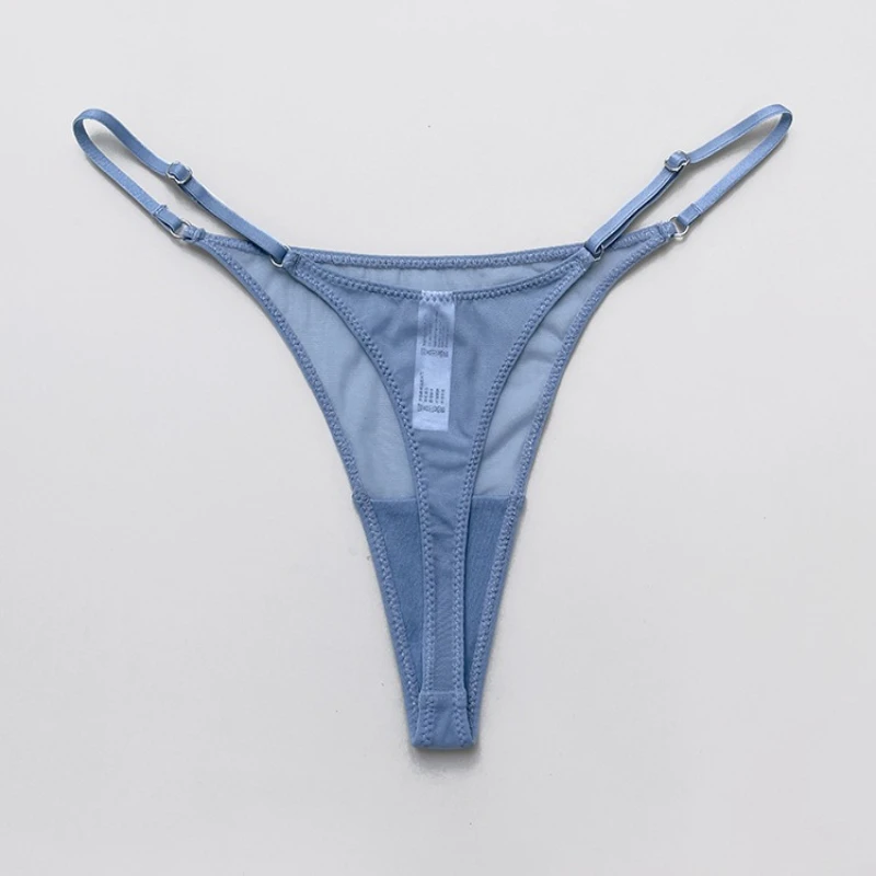 ملابس داخلية نسائية رياضية للياقة البدنية رفيعة للغاية وشاش شفاف وشفاف ملابس داخلية مثيرة على شكل حرف G #6