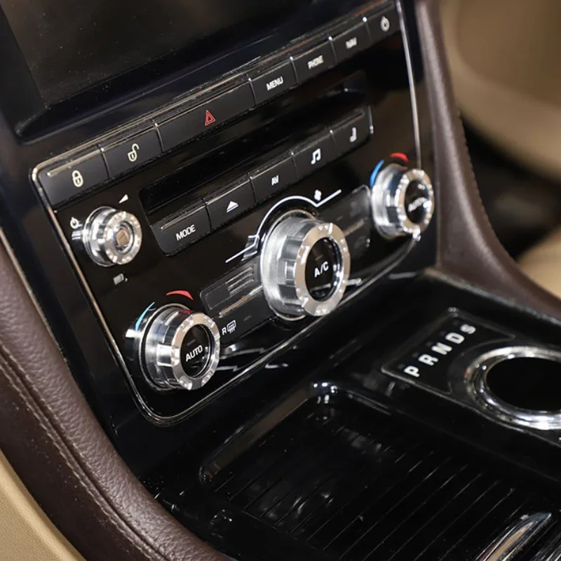

YK For Jaguar XJ 2010-2019 Aluminum Alloy Red Car Air Conditioner Switch Knob Volume Button Cover Trim Interior Car Accessories