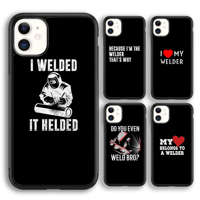 

Чехол для телефона Krajews I love my welder с цитатами для iPhone 17 Air 16 15 14 plus 11 12 13 pro max coque Fundas