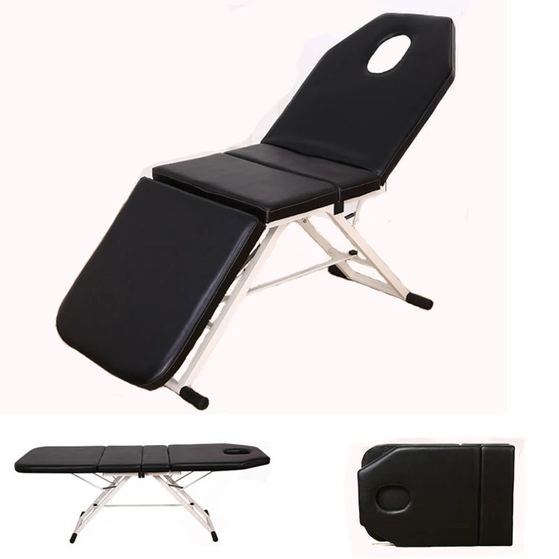 Big In stock three folded massage bed Legs and backrest can be adjusted massage table