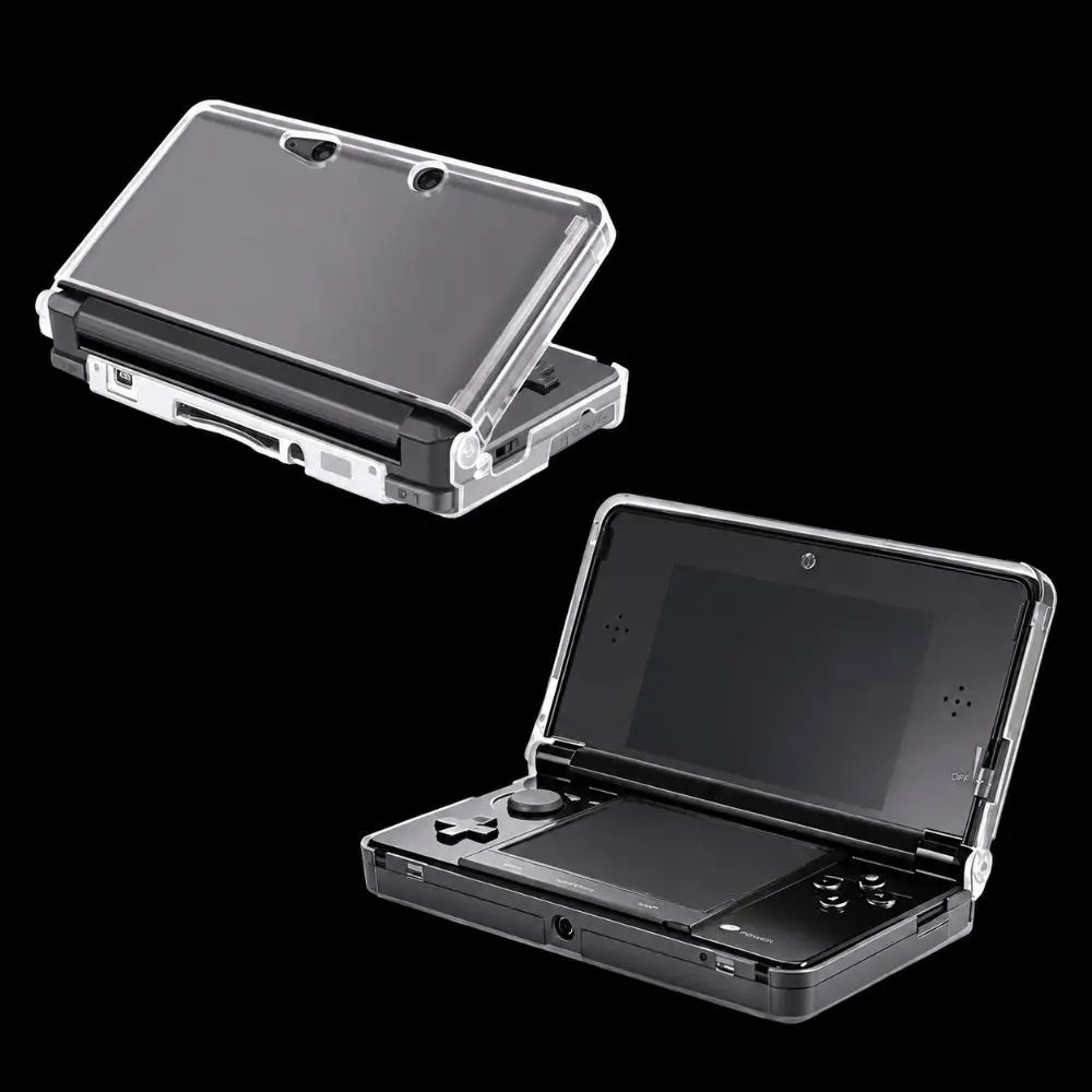 Clear Game Console Shell Dustproof Scratch Resistant Protective Shell Case Durable Shockproof Crystal Case for Nintendo 3DS
