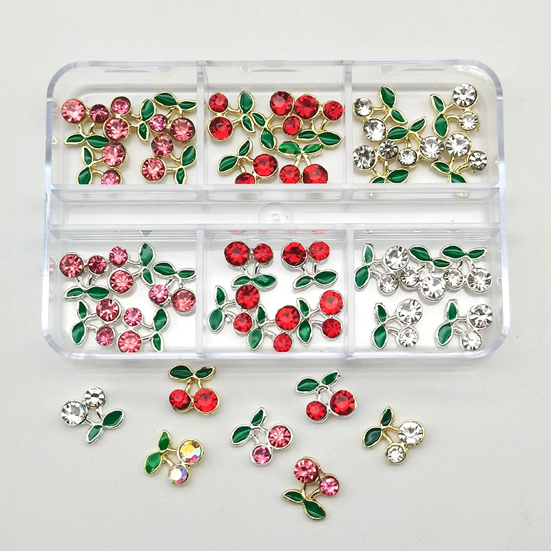 1 caixa borboleta zircão encantos do prego jóias de luxo peças do prego gem diamante cristal strass decoração da arte do prego acessórios