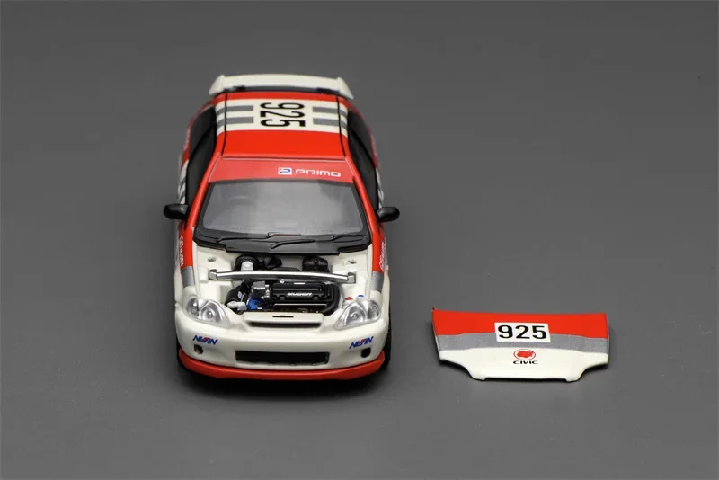 MOTORHELIX 1:64 Civic TYPE R EK9 ldemitsu Motion Red for boys Diecast Collector's Vehicle Model Car M65040