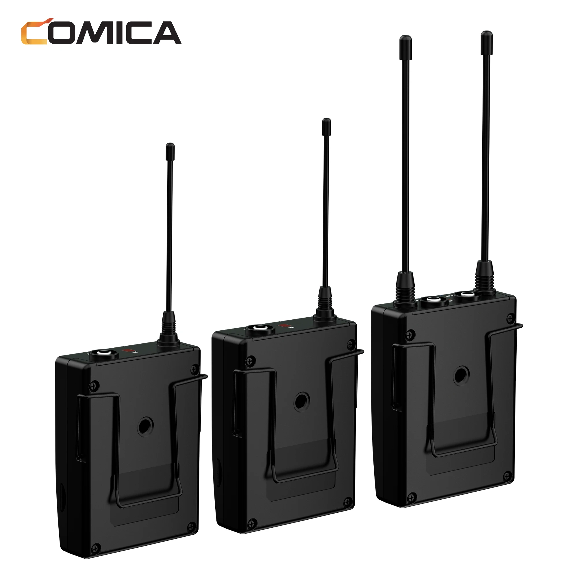 Comica CVM-WM300II 96-Channel UHF Wireless Microphone System with 2 Transmitters, 1 Receiver and 2 Lapel Microphones Compatible