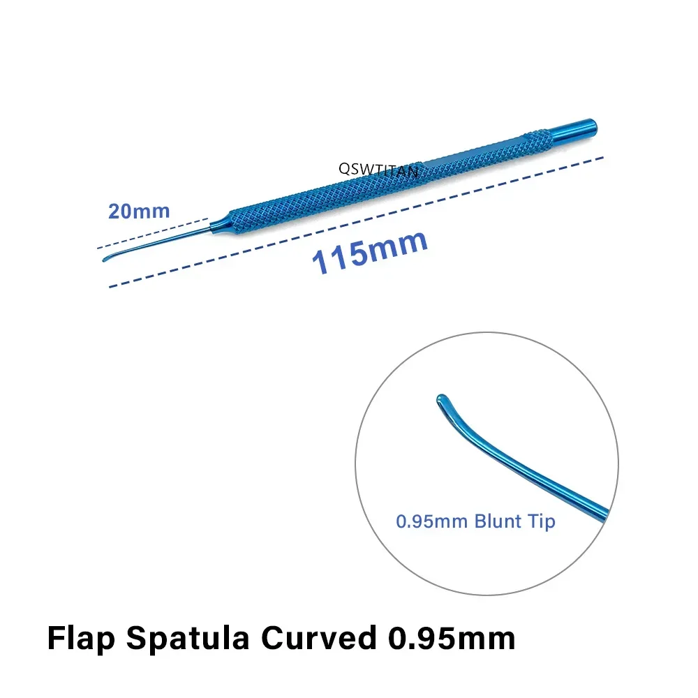 Titanium Flap Spatula Blunt Tips 0.95mm Epithelial Flap For LASEK Procedure Ophthalmic Instrument