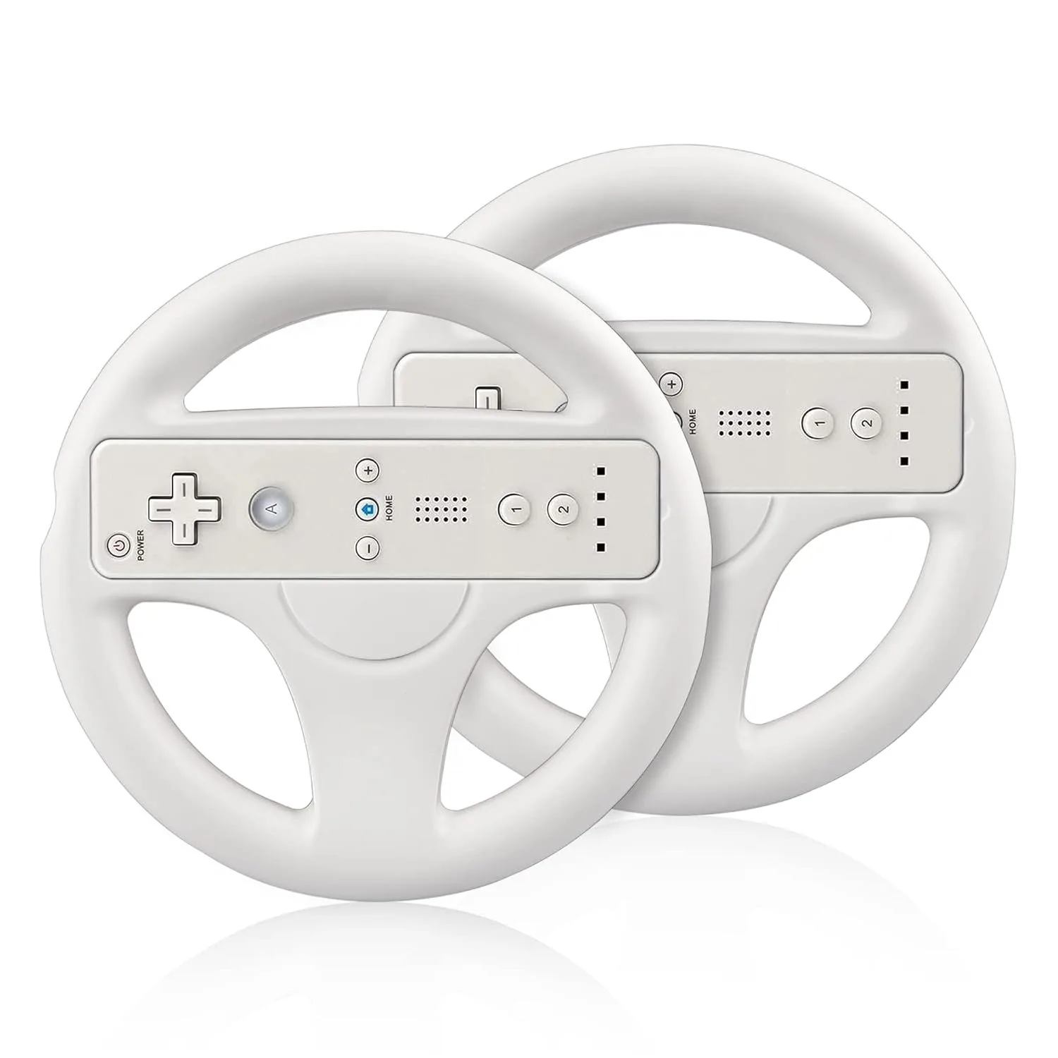 Remote Game Steering Racing Wheel for Nintendo Wii White Game Controller Remote Control Accessories Compatible with Mario Kart