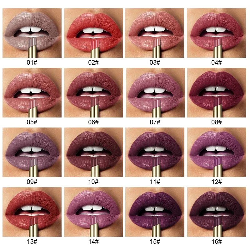 2 In 1 Hoofd Matte Lippenstift Lippenvoering Pen Waterdichte Langdurige Pigmenten Lippen Make-Up Tool Brillo Labiale Cosmeticos Vrouwen