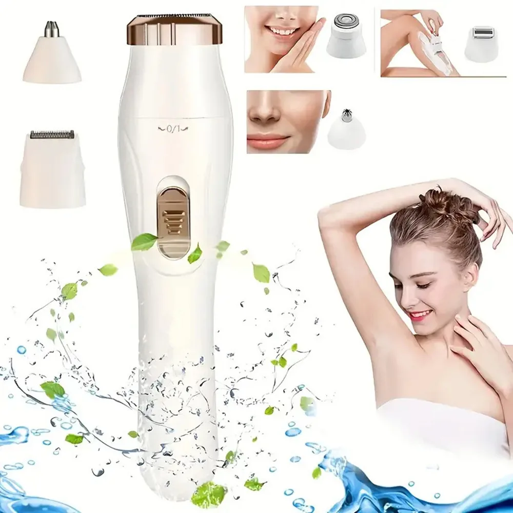 

Portable USB Rechargeable Women Electric Shaver Painless Floating Head Full Body Hair Removal for Face Legs Armpit Bikini Travel