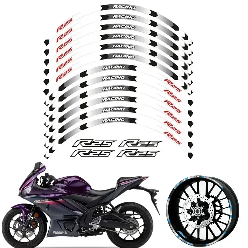 

Запчасти для мотоциклов Yamaha YZFR25 R25, контурное колесо, украшение, наклейка-двигатель