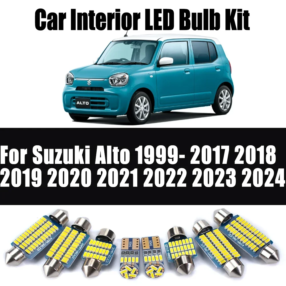 

Комплект светодиодных ламп Canbus для освещения салона автомобиля (карта, купол, чтение) для Suzuki Alto 1999-2024 гг. Аксессуары для авто.