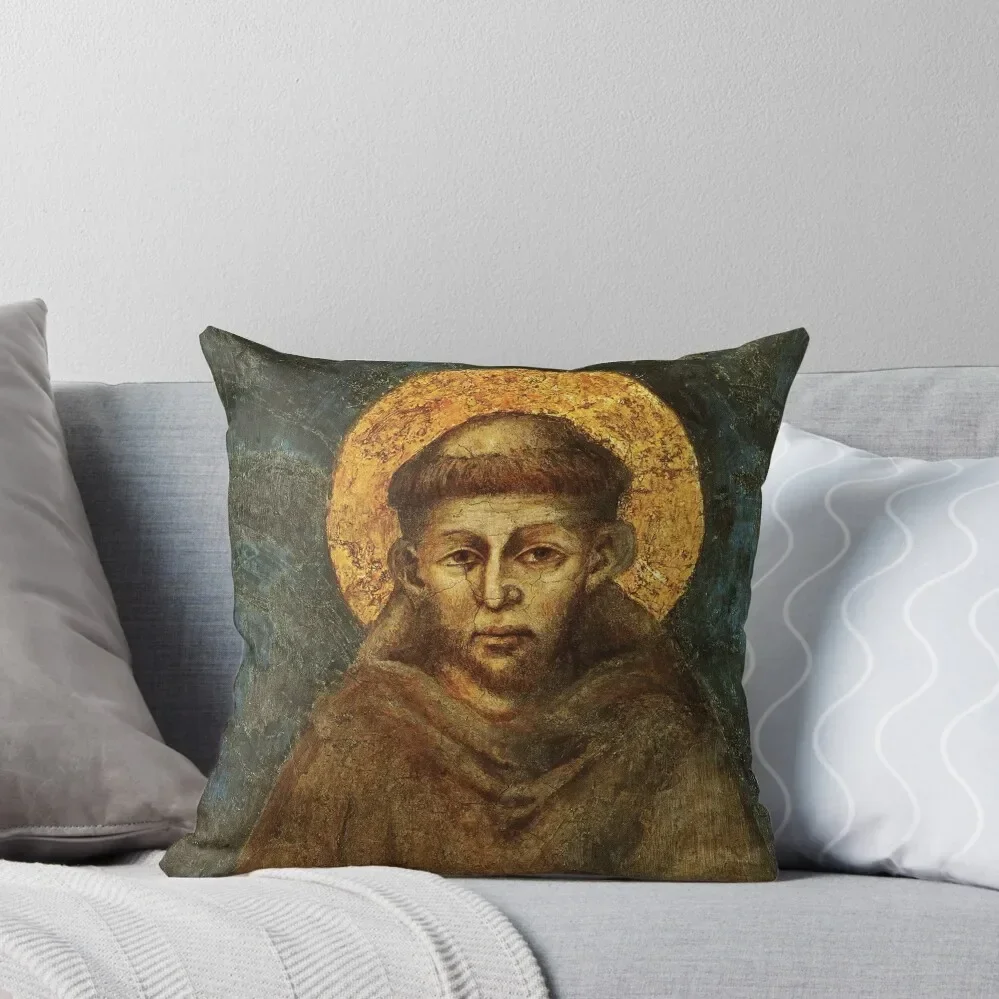 Saint Francis of Assisi Throw Pillow Pillowcases ornamental pillows christmas cushions covers pillow