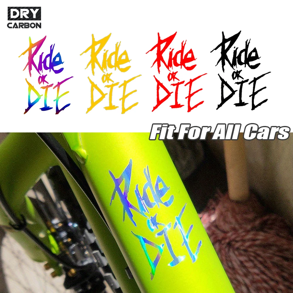 Ride Or Die Bike Frame Sticker Top Tube Sticker Bicycle Decals Decorative Frame Bike Stickers Bike Decal for All Car Tuning
