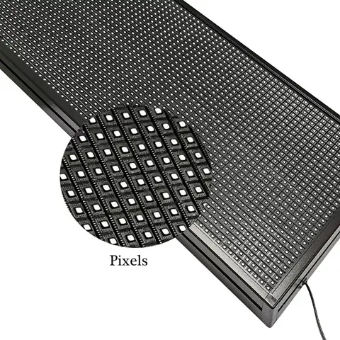 P10 Semi-utomhus programmerbar rullande LED-skylt WiFi-styrd LED digital skärm anslagstavla, RGB 115''x14'' öppen skylt 6 best sales flexibel LED-display - №4