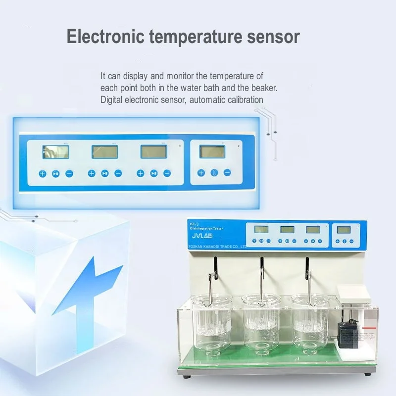 BJ-3 Pharmacy Instrument LCD Display Micro Processor Lab Solid Disintegration Tester Customized OEM Support