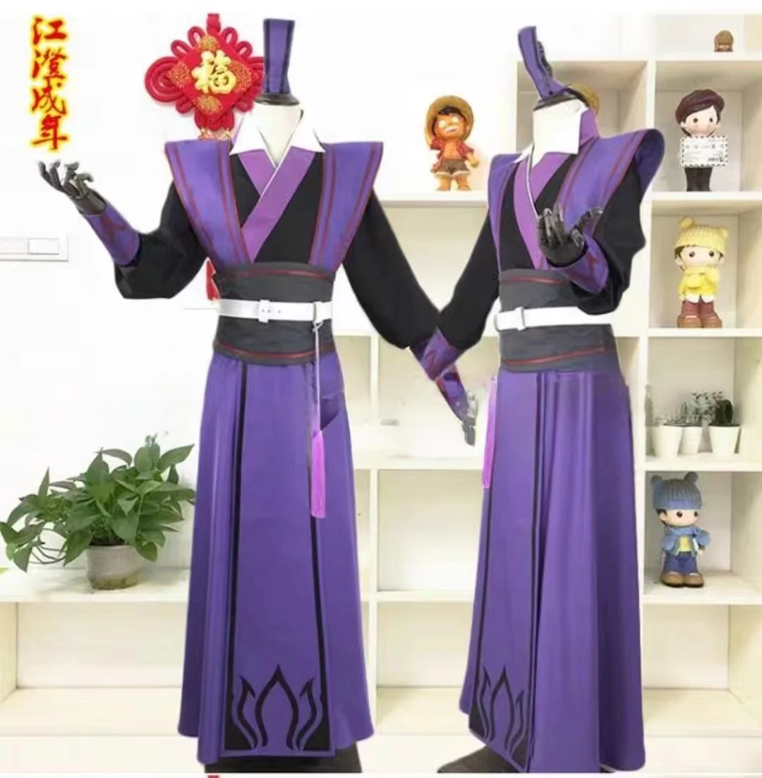 Anime Mo Dao Zu Shi Cosplay Oud Kostuum Jiang Cheng Cosplaypak Tienergrootmeester Van Demonische Teeltkleding Voor Mannen