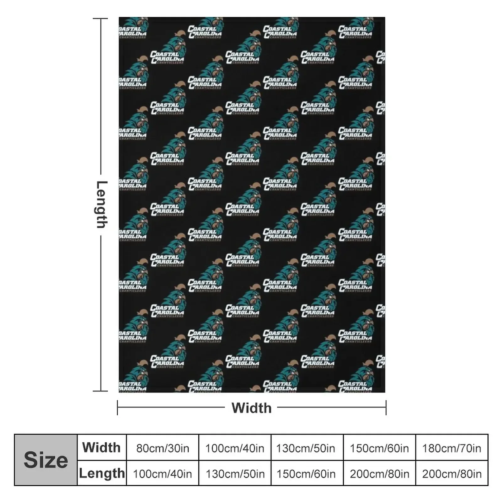 Coastal Carolina Chanticleers Throw Blanket manga Flannel Blankets