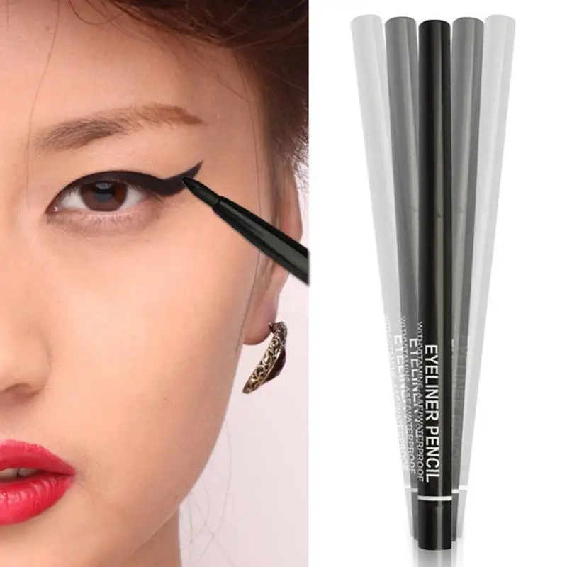 Crayon eyeliner rétractable pour femmes, modèle de fuite, maquillage lointain, crayon eye-liner imperméable, sensation lisse, 1 pièce