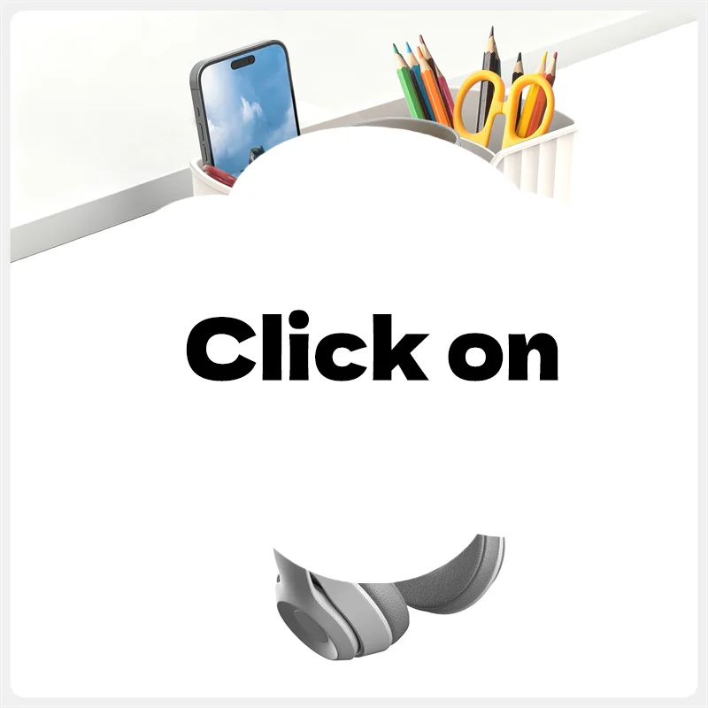 4 In 1 Desk Headphone Hanger Clamp On Under Desk Cup Holder Rotating Headphone Holder Detachable Pen Cup Holder Desk Storage